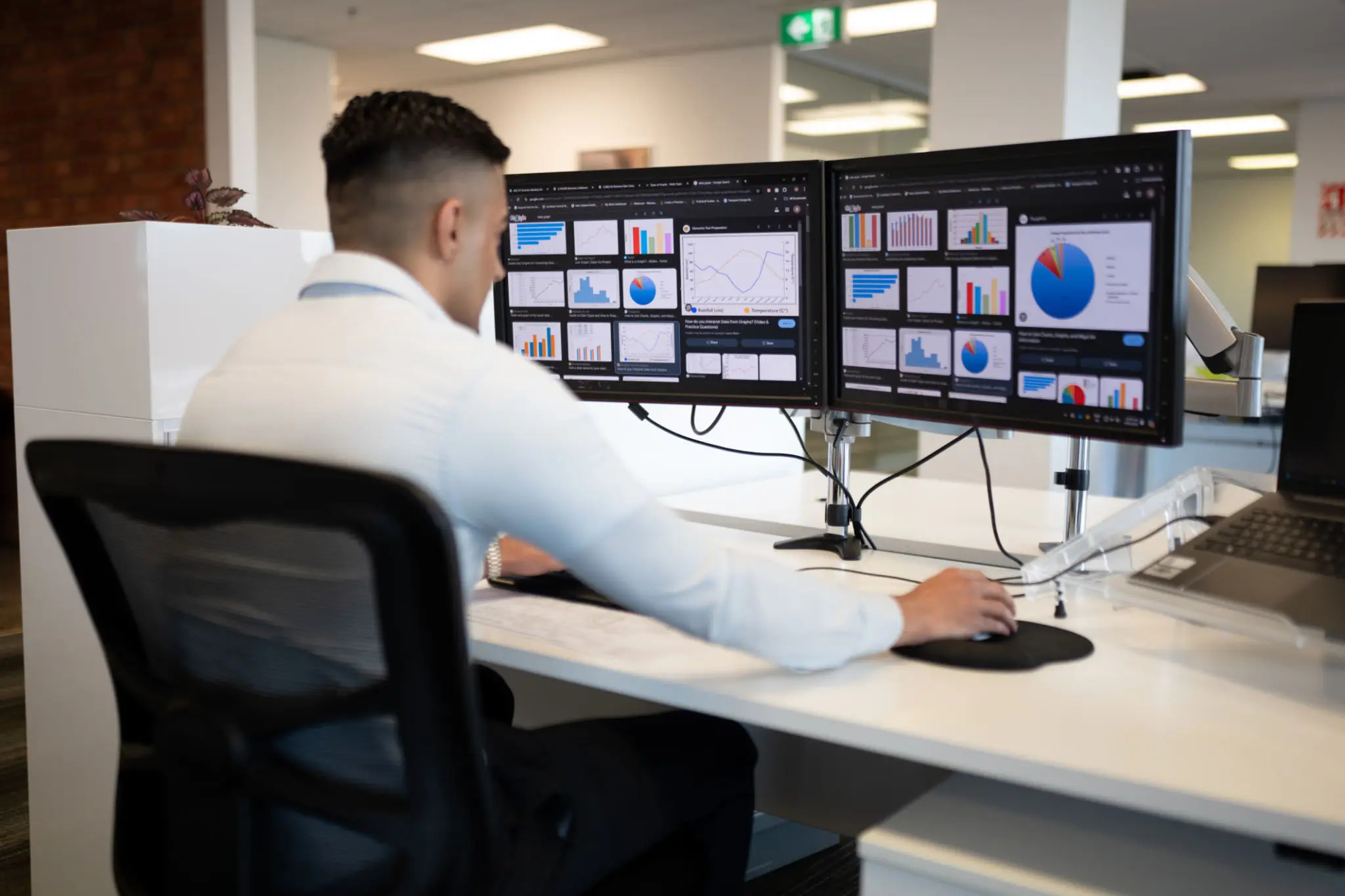 Security leader reviewing a cyber risk dashboard